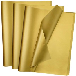 100 Sheets Gold Tissue Paper Artdly 12 x 20 Inches Gold Wrapping Paper Bulk for Weddings Birthday DIY Project Wrapping Crafts Decor