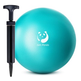 Slim Panda Pilates Ball with Pump, 9 Inch Small Exercise Ball, Anti Burst Mini Yoga Ball for Stability, Workout, Barre, Core Strength, Physical Therapy, Balance, Stretching