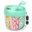 AMOOS Cute Pill Dispenser with 7 Large Compartments, Portable Pill Bottle Organizer with Wide Opening for Easy Use, Anti-Mix Pill Organizer for Travel, BPA-Free Pill Container, Green
