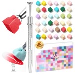 Beetles 150Pcs Soft Nail Sponges for Ombre, Colorful Nail Sponge with Grabbing Pen, Blooming Nails Art Brushes, Gradient Manicure DIY Tools, Professional Accessories Supplies for Home and Salon Use