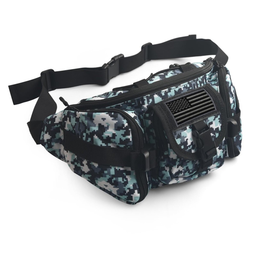 ArcEnCiel Tactical Fanny Pack for Men Women Waist Bag Hip Belt Outdoor Hiking Fishing Bumbag with Patch