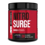 Jacked Factory NITROSURGE Shred Pre Workout Supplement - Energy Booster, Instant Strength Gains, Sharp Focus, Powerful Pumps - Nitric Oxide Booster - 30Sv, Grape Limeade