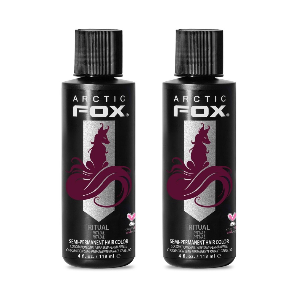 Arctic Fox Semi-Permanent Hair Dye, Vegan & Cruelty-Free, Ammonia-Free, Conditioning, Long Lasting, Vibrant Burgundy Red, For All Hair Types, Ritual, 4 Fl Oz (Pack of 2)