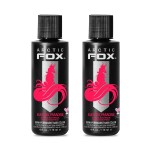Arctic Fox Semi-Permanent Hair Dye, Vegan & Cruelty-Free, UV Reactive Neon Pink, Electric Paradise, Long Lasting, Conditioning, Ammonia-Free, 4 Fl Oz (Pack of 2)