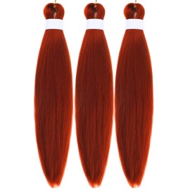 Kids Braiding Hair Pre stretched Copper Braiding Hair 16 inch Braid Hair for Kids