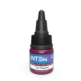 Intenze True Magenta Tattoo Ink 1/2 oz with Excellent Long-Lasting Opacity, Made in USA, Exceptional Skin Coverage, Sterilized and Direct from The Manufacturer