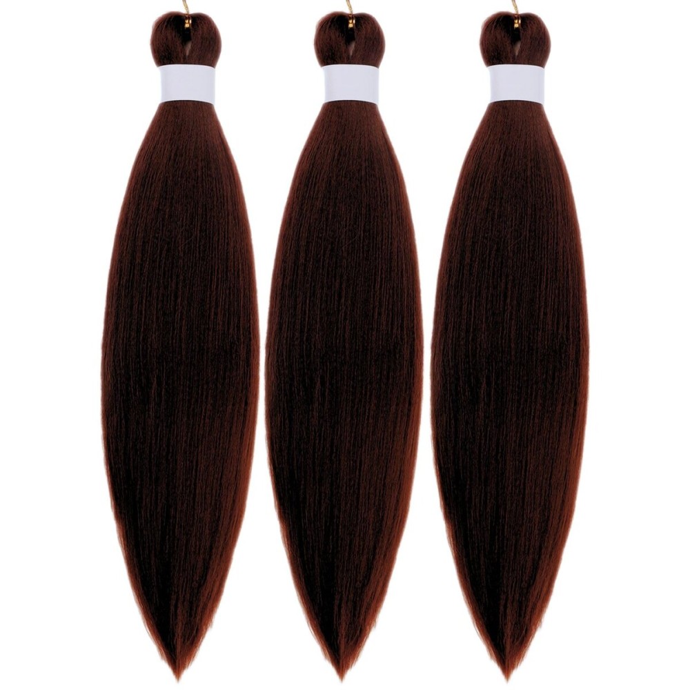 Kids Braiding Hair Pre stretched Brown Braiding Hair 16 inch Braid Hair for Kids