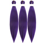 Kids Braiding Hair Pre stretched Purple Braiding Hair 16 inch Braid Hair for Kids