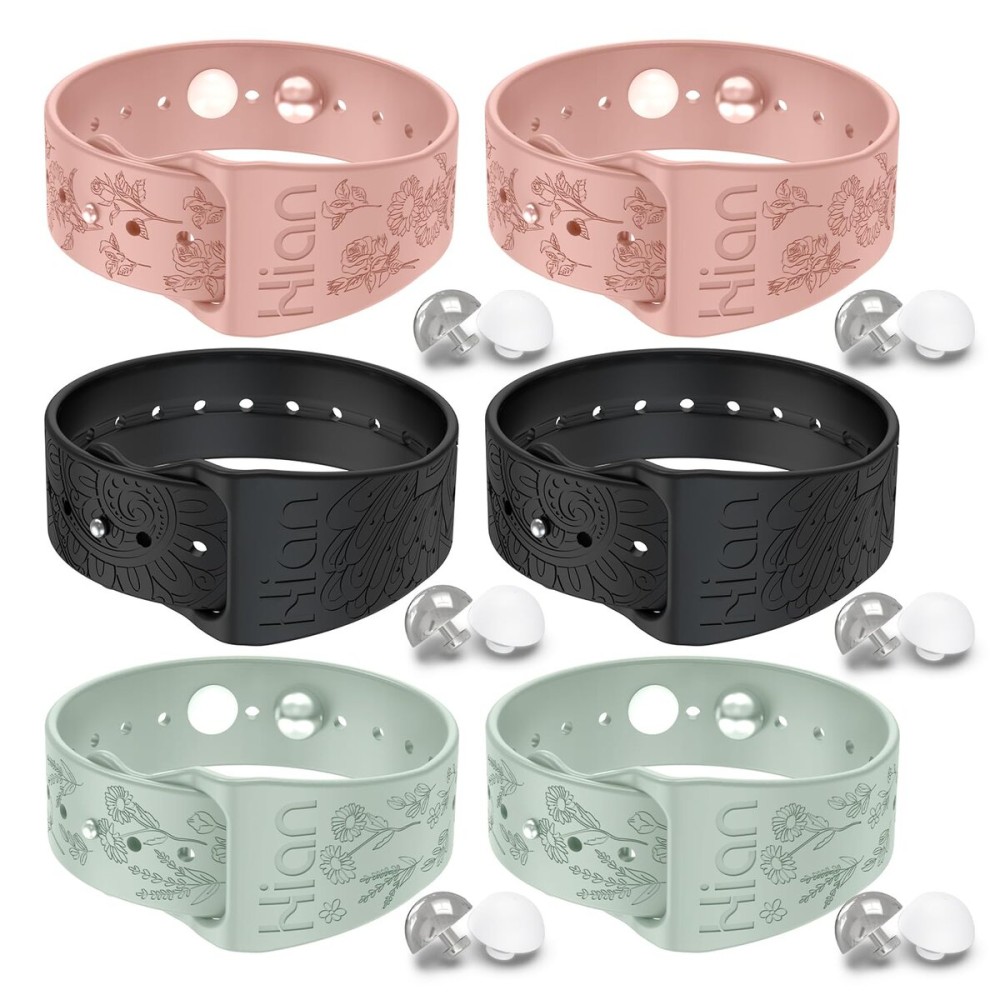 Motion Sickness Bracelets Sea Sickness Wristbands for Motion Sickness / Morning Sickness /Pregnancy Nausea Anti Nausea Wristband Acupressure Nausea Bands Motion Sickness Bands(3Pairs-Pink+Black+Beryl)
