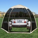Alvantor Screen House Mesh Tent, 10 x10 FT Pop Up Outdoor Gazebo with Sun Shade Mosquito Net for Backyard Garden, Beige