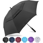 ZOMAKE Golf Umbrella Windproof, Extra Large Oversized Heavy Duty Double Canopy for Rain, Sports Games & Push Cart(68inch,Grayish Blue)