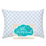 Little Sleepy Head Toddler Pillowcase, 100% Cotton & Hypoallergenic Pillow Case for Toddler Pillow, Snug Fit Envelope Pillowcase, 13x18 Pillowcase, Pilllow Sold Separately (Checkers Baby Blue)