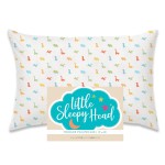 Little Sleepy Head Toddler Pillowcase, 100% Cotton & Hypoallergenic Pillow Case for Toddler Pillow, Snug Fit Envelope Pillowcase, 13x18 Pillowcase, Pilllow Sold Separately (Little Dinos)
