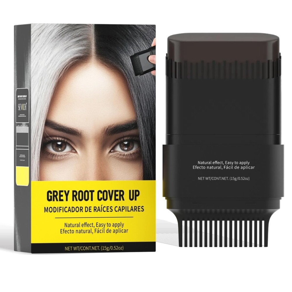 Gowwim Root Touch up Powder, Instantly Gray Hair Cover up Hairline Powder for Women & Men Waterproof and Sweatproof Root Cover Up Long-Lasting for Thinning & Loss Hair (dark brown5, 15g)