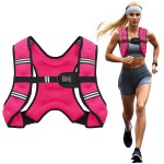 Poudee Weighted Vest, 8LB Weight Vest for Men Women, Body Weight Vests Adjustable with Reflective Stripe for Strength Training, Running, Training Workout, Jogging, Walking - 8LB, PINK