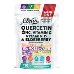 Q Defend Immune Support Supplement Quercetin Zinc Vitamin C Vitamin D Elderberry Turmeric Black Pepper Garlic Ginger Sea Moss Lysine Stinging Nettle Reishi Mushroom 120 Capsules by Clean Nutra