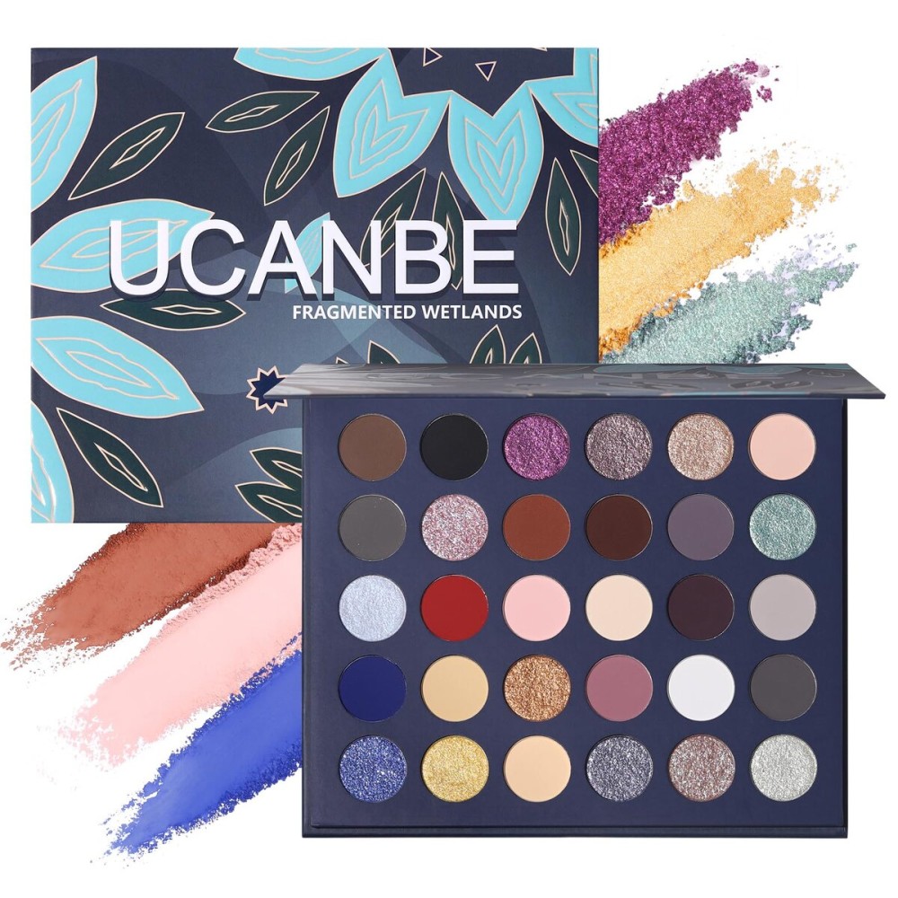 UCANBE 30 Color Eyeshadow Makeup Palette - Dark, Earthy & Bold Tones Eye Shadow with Matte Glitter Metallic Finishes- Highly Pigmented, Long-Lasting Make Up Pallet for Smoky, Glam, and Everyday Looks