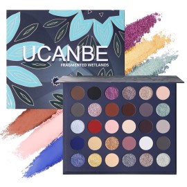 UCANBE 30 Color Eyeshadow Makeup Palette - Dark, Earthy & Bold Tones Eye Shadow with Matte Glitter Metallic Finishes- Highly Pigmented, Long-Lasting Make Up Pallet for Smoky, Glam, and Everyday Looks