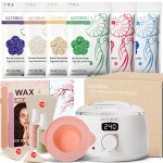 KOTAMU Waxing Kit for Women & Men, White Wax Kit for Hair Removal, Digital Waxing Pot for Thick Coarse Fine Fuzzy Hair & Sensitive Skin, Wax Warmer for Home Salon Use