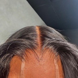 BEEOS Bleachd Knots 2x6 HD Lace Closure, Pre-Plucked Body Wave 0.01mm Ultra-Thin Invisible SKINLIKE Real HD Lace Human Hair Closure 16 Inch