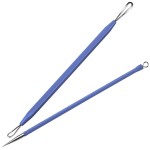 Teenitor Pimple Extractor Acne Treatment Surgical Grade Blackhead Comedone Removal 2-in-1 Popper Tool for Face Nose (Blue)