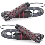 Two pack Jump Rope Skipping Rope for Rope Skipping, Speed Jump Rope for Exercise,Jump Rope for Kids Men Women for Fitness (two Rad)