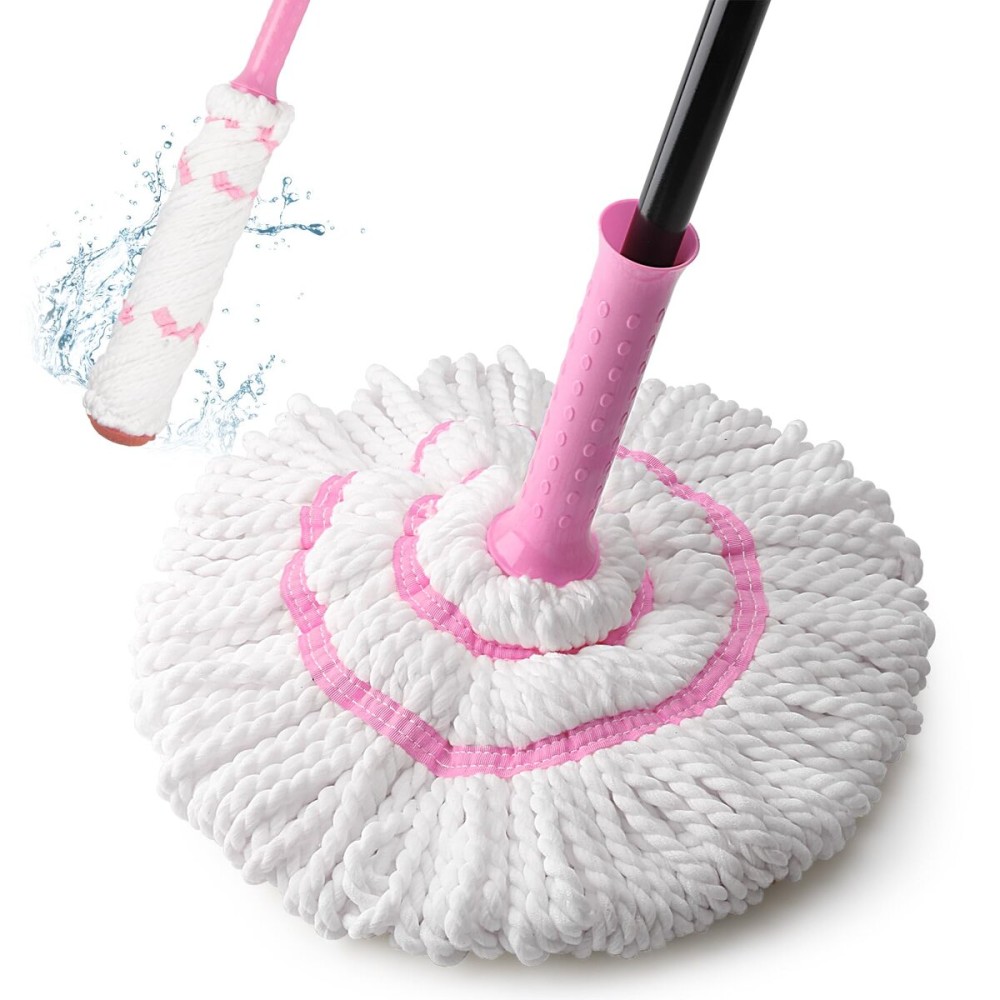 KeFanta Self Wringing Twist Mops for Floor Cleaning, Microfiber Floor Mop with Wringer, 57  Long Handle Easy Wringing Mop for Hardwood Commercial Household Clean