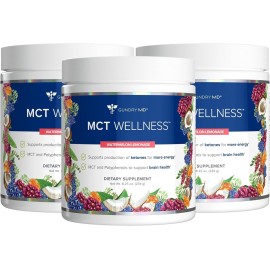 Gundry MD MCT Wellness Powder to Support Energy, Ketone Production and Brain Health, Keto Friendly, Sugar Free (90 Day Supply, Watermelon Lemonade)