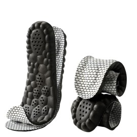 4D Cloud Technology Insole - Super Soft Comfort Insoles, Soft Foot Protection Cloud Feeling Insole, U-Shape Memory Foam Insoles, Memory Foam Insoles (White-Black, Men 9-10.5/Women 10.5-12)