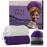 African Net Sponge Authentic - 2 Pieces Exfoliating Body Scrubber Bath Sponge - Back Scrubber Washcloth for Shower White&Purple - Real African Scrub Exfoliator Body Care Bathing Accessorie