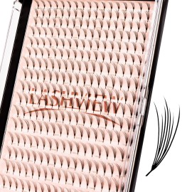LASHVIEW Premade Volume Eyelash Extensions Mixed Tray Premade Lash Fans Pointed Handmade Thin Base (PFE06)