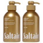 Saltair Body Wash, Golden Hour 2-Pack. Moisturizing Body Cleanser with Hydrating Ingredients. Luxury Shower Gel for Women and Men. Vegan, Cruelty-Free, Paraben-Free. 2x 17oz Pump Bottles