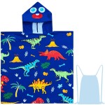 NovForth Kids Beach Towel for Boys Girls, Mermaid Hooded Bath Towel Wrap, Toddler Pool Towel with Hood