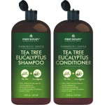 Tea Tree & Eucalyptus Shampoo and Conditioner Set - Clarifying & Scalp Care Formula with Activated Charcoal, Biotin & Keratin - Sulfate-Free, Made in USA - 16 fl oz x 2