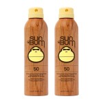 Sun Bum Original SPF 50 Sunscreen Body Spray - Broad Spectrum Moisturizing Sunscreen with Vitamin E - Hawaii 104 Act Compliant (Made without Octinoxate & Oxybenzone) - 6 oz (Pack of 2)