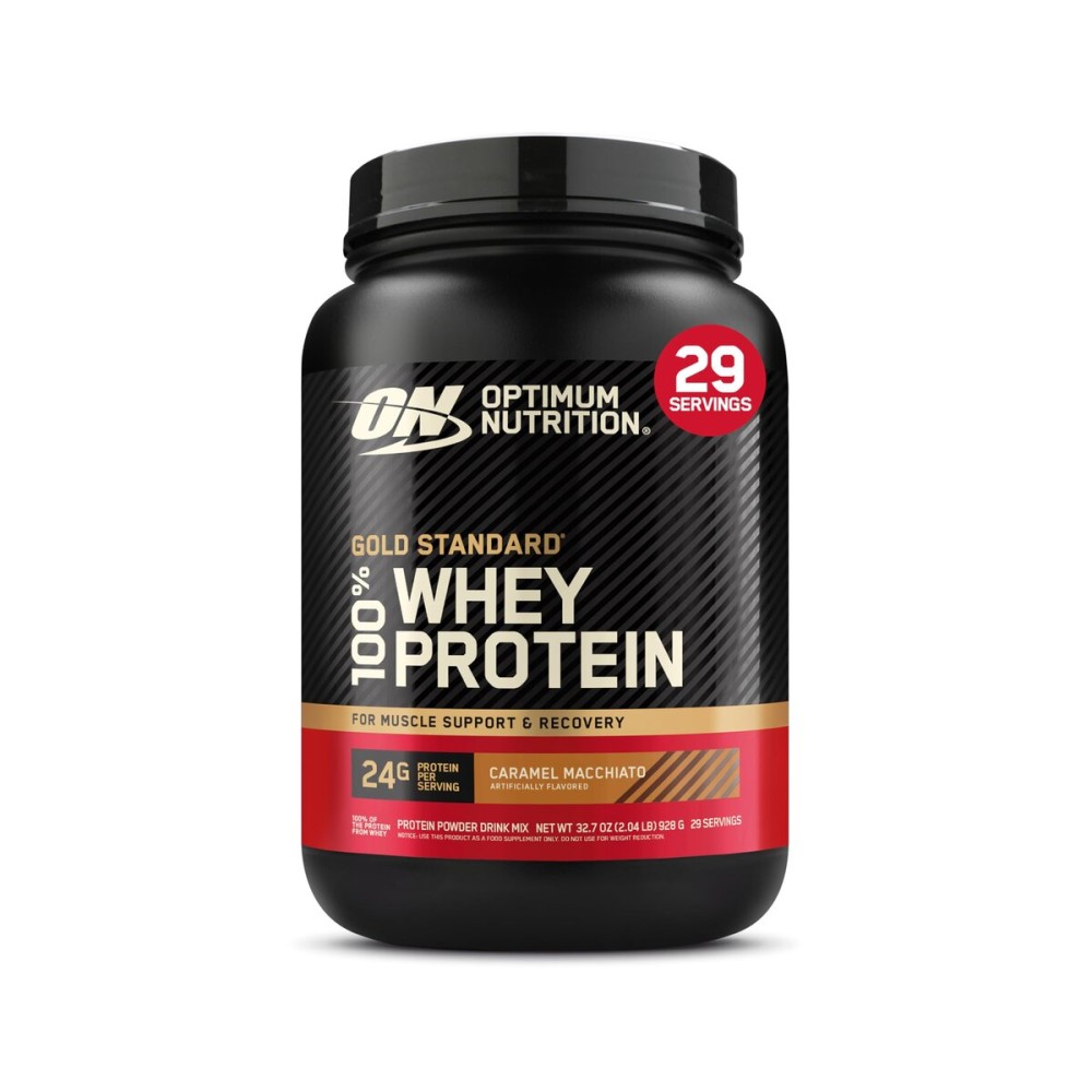 Optimum Nutrition New Flavor Gold Standard 100% Whey Protein Powder, Caramel Macchiato, 2 Pound (Pack of 1) (Packaging May Vary)