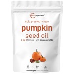 Micro Ingredients Pumpkin Seed Oil with Saw Palmetto, 150 Softgels | Cold Pressed, Pure Virgin Oil, Essential Fatty Acids, & Phytosterols | Non-GMO