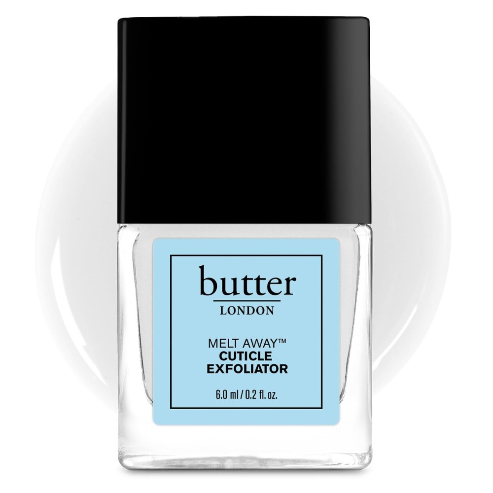 butter LONDON Cuticle Remover Liquid, Melt Away - Cuticle Softener Oil Exfoliator Gently Removes Dry & Overgrown Skin - Nail Care for Clean & Healthy-Looking Nails, Home Manicure & Pedicure, 6ml