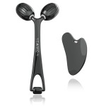 Yeamon Gua Sha Facial Tools and Face Roller Set, Facial Massage Tool for Womens Skincare Routine,Cooling Stainless Steel Face Sculpting Eyes Roller Guasha for Daily Use or Self-Care Gift for Women