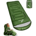 Sportneer 0 Degree Wearable Sleeping Bag for Adults & Kids - Walkable with Arm Zippers, Waterproof & Warm to 32F, Compact for Camping, Stadiums, Travel, Backpacking & Car Use