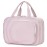 Narwey Striped Travel Toiletry Bag for Women Large Hanging Makeup Bag Organizer Toiletries Bag for Full Size Essentials Accessories Cosmetics (Dusty Pink Stripe (Large))