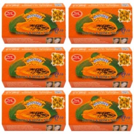 ASANTEE PAPAYA & HONEY Soap 4.40 Oz (Pack of 6)