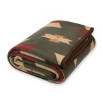 PuTian Merino Wool Camp Blanket - 51 x 63 Great for Bed Couch Camping Outdoors Travel Emergency -Large Warm Soft Washable Wool Throw