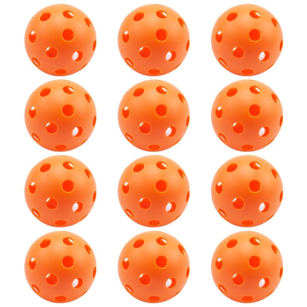 GSE Games & Sports Expert 24-Pack Orange Practice Baseballs, Plastic Baseballs Training, Hollow Airflow Softballs for Pitching, Batting, Catching for All Skill Levels