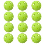 GSE Games & Sports Expert 24-Pack Fluorescent Green Practice Baseballs, Plastic Baseballs Training, Hollow Airflow Softballs for Pitching, Batting, Catching for All Skill Levels