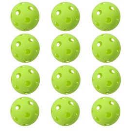 GSE Games & Sports Expert 24-Pack Fluorescent Green Practice Baseballs, Plastic Baseballs Training, Hollow Airflow Softballs for Pitching, Batting, Catching for All Skill Levels