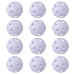 GSE Games & Sports Expert 24-Pack White Practice Baseballs, Plastic Baseballs Training, Hollow Airflow Softballs for Pitching, Batting, Catching for All Skill Levels