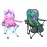 KABOER 2 Pcs Kids Outdoor Folding Lawn and Camping Chair with Cup Holder and Carrying Bag,Children\'s Dinosaur Camping Chairs for Outdoor Beach Travel