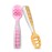 NumNum Baby Spoons Set, Baby Essentials Pre-Spoon GOOtensils for 6+ Months, First Stage Self-Feeding Spoons for Baby Led Weaning (BLW), Silicone Toddler Utensils, BPA-Free, 2 Pack Pink/Orange