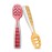 NumNum Baby Spoons Set, Baby Essentials Pre-Spoon GOOtensils for 6+ Months, First Stage Self-Feeding Spoons for Baby Led Weaning (BLW), Silicone Toddler Utensils, BPA-Free, 2 Pack Red/Orange